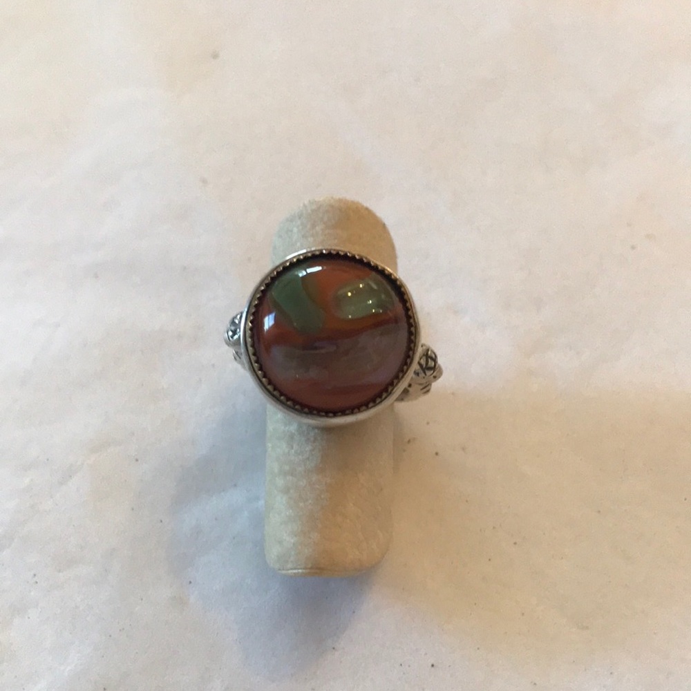 Recycled Antique Button Ring